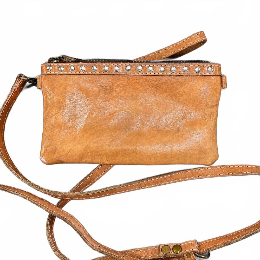 NEW SPAGHETTI WESTERN women's never mind leather wallet in tan